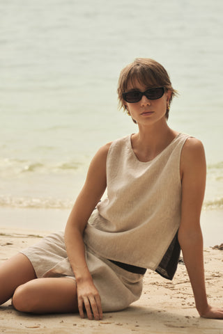 Touché Colombia, Top manga corta, Falda short, Ropa de playa mujer, Verano, Playa