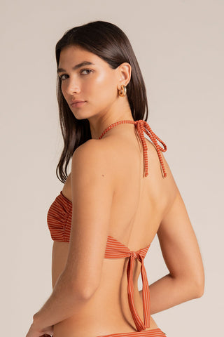 Touché Colombia, Balneaire, Bikini top bandeau café, Vestido de baño para mujer, Verano, Playa, Vacaciones
