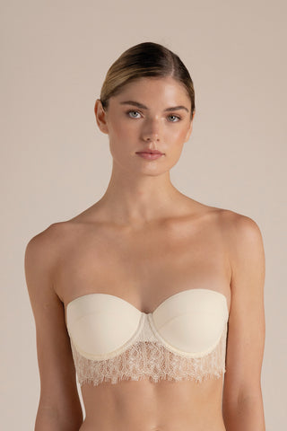 Touché Colombia, Brasier strapless con copas marfil, Lingerie, Lencería mujer, Novias, Ropa interior para mujer