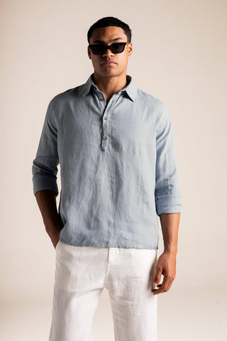 Îlot Colombia, Camisa azul, Eventos de verano, Playa, Ropa para hombre