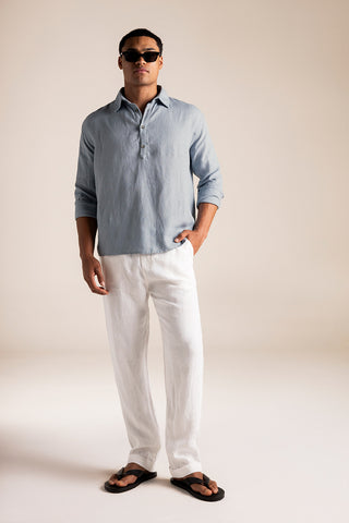 Îlot Colombia, Pantalón Cabo blanco y Camisa azul para hombre, Verano, Playa, Ropa de hombre, Gafas, Sandalias, Accesorios hombre