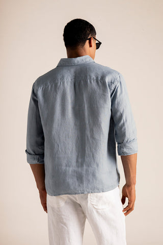 Îlot Colombia, Camisa azul, Eventos de verano, Playa, Ropa para hombre