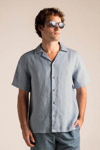 Îlot Colombia, Camisa azul, Eventos de verano, Playa, Ropa para hombre