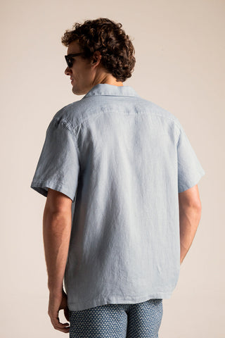 Îlot Colombia, Camisa azul, Eventos de verano, Playa, Ropa para hombre