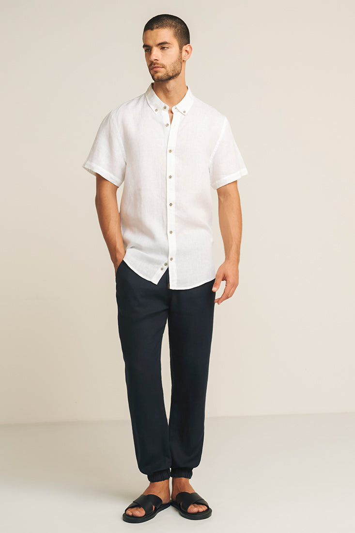 Camisa en lino manga corta para hombre – Touché Colombia