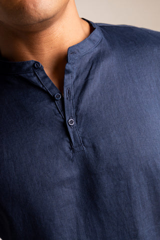 Îlot Colombia, Camiseta Cuba azul para hombre, Verano, Playa, Ropa de hombre