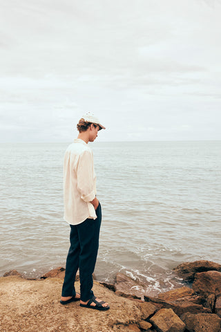 Îlot Colombia, Camisa bora bora, Pantalón, Verano, Playa, Ropa para hombre, Sandalias