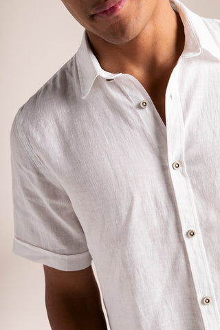 Îlot Colombia, Camisa bali blanca, Verano, Playa, Ropa de hombre