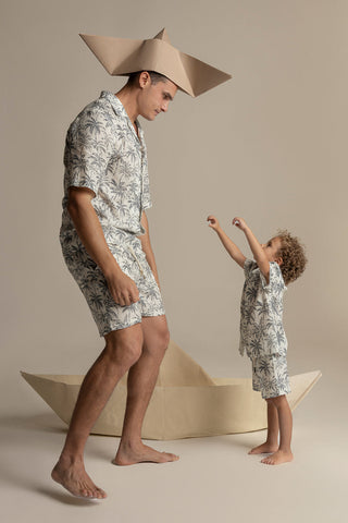 Îlot Colombia, Camisa ibiza, Camisa hombre, Short faro, Camisa y Short Kids, Verano, Playa, Ropa hombre, Accesorio hombre