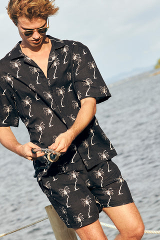 Îlot Colombia, Camisa ibiza, Short, Verano, Playa, Ropa para hombre
