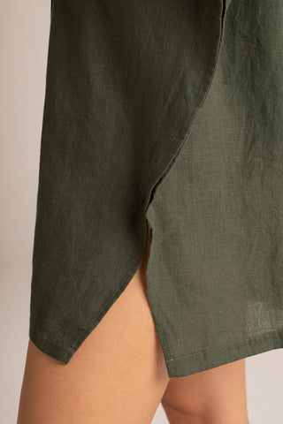 Touché Colombia, Balneaire, Camisa manga corta verde, Ropa de playa mujer, Verano, Playa, Vacaciones