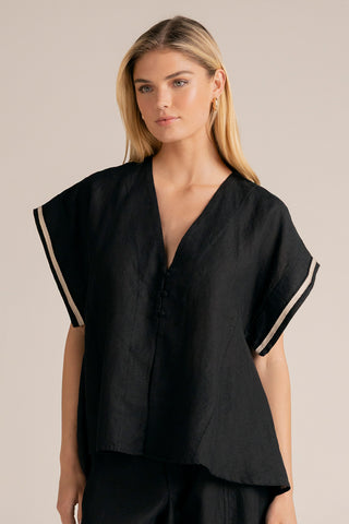 Touché Colombia, Balneaire, Camisa manga corta negra, Ropa de playa mujer, Verano, Playa, Vacaciones