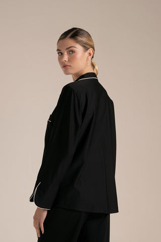 Touché Colombia, Camisa manga larga negra, Pijamas, Ropa de descanso mujer, Mezclar y combinar