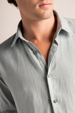 Îlot Colombia, Camisa privé azul, Eventos de verano, Playa, Ropa para hombre