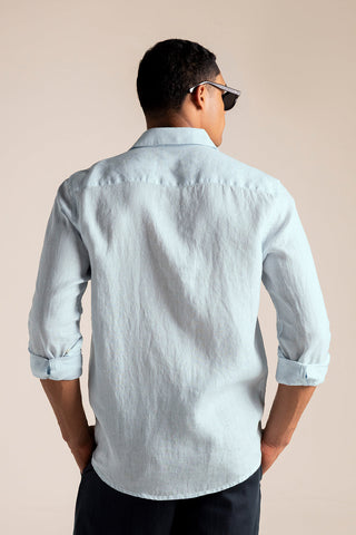 Îlot Colombia, Camisa privé azul, Eventos de verano, Playa, Ropa para hombre