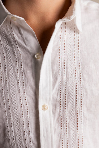 Îlot Colombia, Camisa Privé blanca para hombre, Verano, Playa, Ropa de hombre