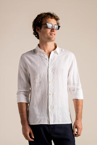 Îlot Colombia, Camisa Privé blanca para hombre, Verano, Playa, Ropa de hombre