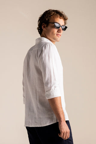Îlot Colombia, Camisa Privé blanca para hombre, Verano, Playa, Ropa de hombre