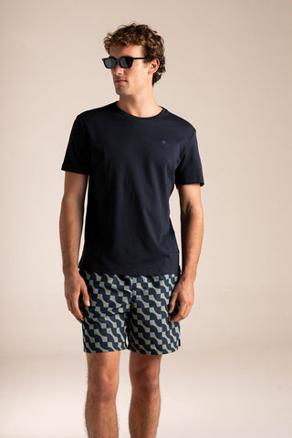 Îlot Colombia, Camiseta Azul, Verano, Playa, Ropa para hombre