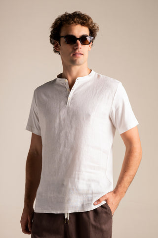Îlot Colombia, Camisa Cuba blanca para hombre, Verano, Playa, Ropa de hombre, Gafas