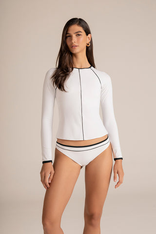 Touché Colombia, Balneaire, Camiseta deportiva blanco, Vestido de baño para mujer, Verano, Playa, Vacaciones