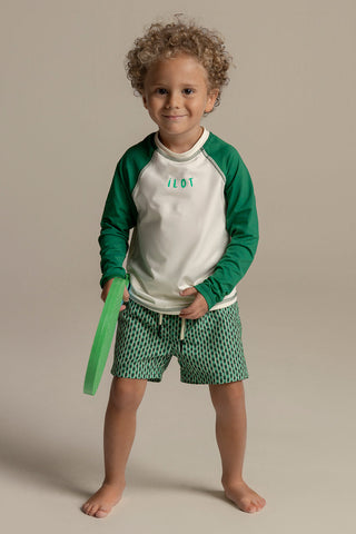 Îlot Colombia, Camiseta lycra kids, Pantaloneta baño niño, Verano, Playa