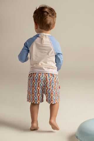 Îlot Colombia, Camiseta lycra kids, Pantaloneta kids, Verano, Playa, Ropa para niño