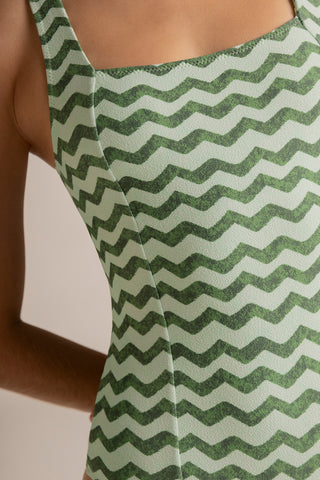 Touché Colombia, Balneaire, Entero clásico verde, Vestido de baño para mujer, Verano, Playa, Vacaciones
