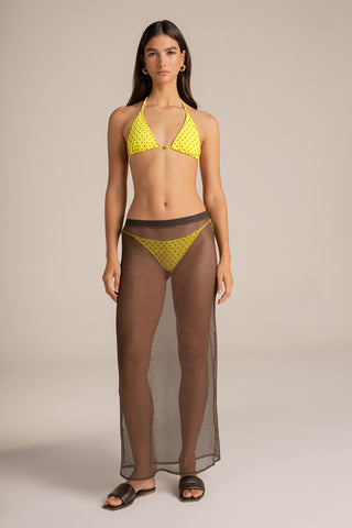 Touché Colombia, Balneaire, Falda larga café, Ropa de playa mujer, Verano, Playa, Vacaciones