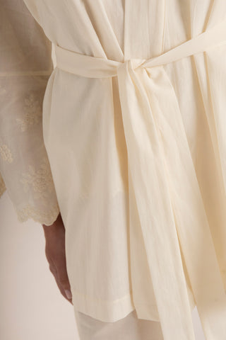 Touché Colombia, Kimono corto marfil, Pijamas, Novias, Ropa de descanso para mujer