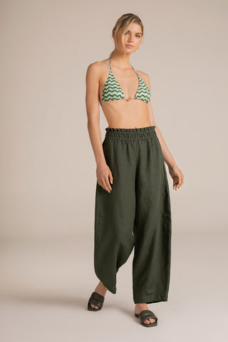 Touché Colombia, Balneaire, Pantalón verde, Ropa de playa mujer, Verano, Playa, Vacaciones