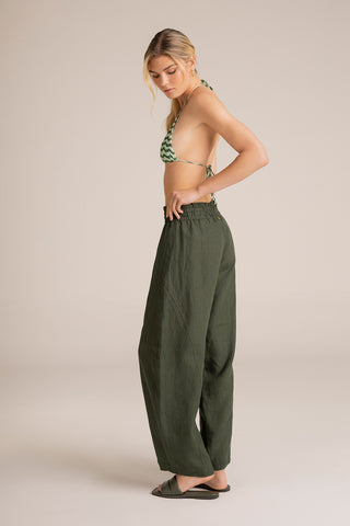 Touché Colombia, Balneaire, Pantalón verde, Ropa de playa mujer, Verano, Playa, Vacaciones