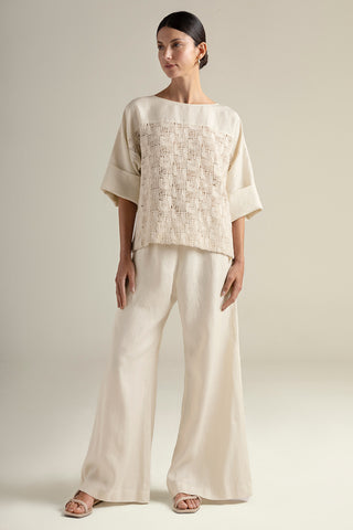 Touché Colombia, Top manga larga, Pantalón amplio, Ropa de playa mujer, Verano, Playa