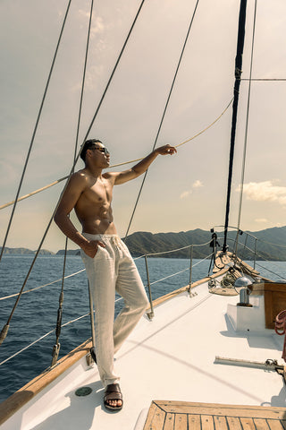 Pantalón Cabo caqui para hombre- Îlot Colombia, Ropa para playa, Verano,  Gafas, Sandalias, Accesorios hombre