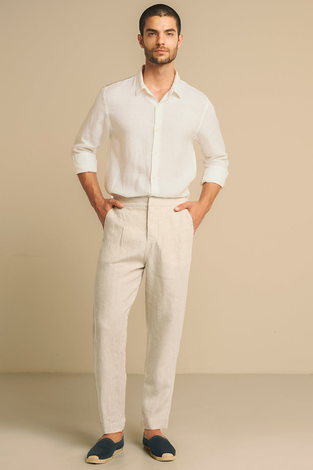 Lino Conjunto De Ropa Para Hombre Conjuntos Ropa Lino Hombre