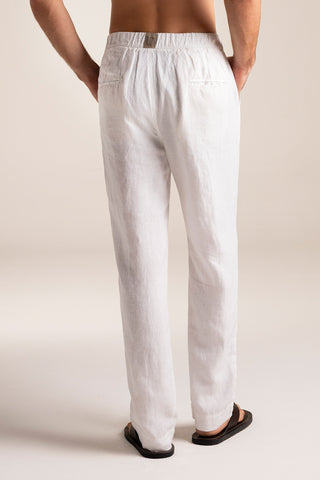 Îlot Colombia, Pantalón Privé blanco para hombre, Pantalón toda ocasión para hombre, Verano, Playa