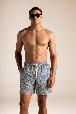 Îlot Colombia, Pantaloneta bahía azul, Verano, Playa, Ropa para hombre