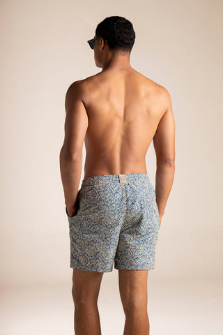 Îlot Colombia, Pantaloneta bahía azul, Verano, Playa, Ropa para hombre