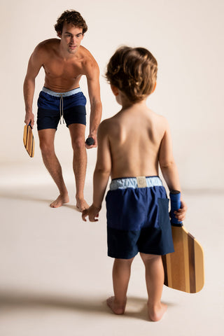 Îlot Colombia, Pantaloneta kids Azul, Verano, Playa, Ropa para niño