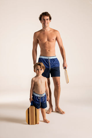 Îlot Colombia, Pantaloneta kids Azul, Verano, Playa, Ropa para niño