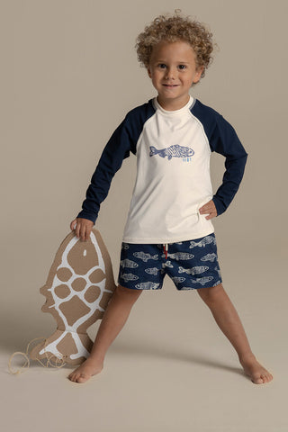 Îlot Colombia, Camiseta lycra kids, Pantaloneta baño niño, Verano, Playa