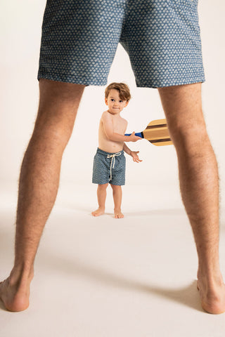 Îlot Colombia, Pantaloneta kids azul, Verano, Playa, Ropa para niño