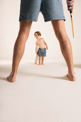 Îlot Colombia, Pantaloneta kids azul, Verano, Playa, Ropa para niño