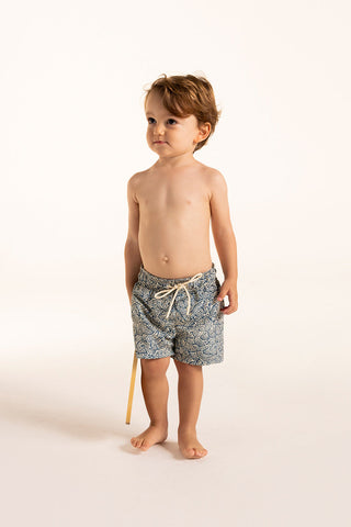 Îlot Colombia, Pantaloneta kids azul, Verano, Playa, Ropa para niño