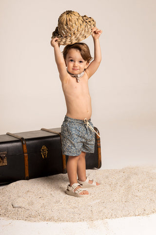 Îlot Colombia, Pantaloneta kids azul, Verano, Playa, Ropa para niño