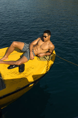 Îlot Colombia, Pantaloneta surf Azul, Verano, Playa, Ropa para hombre