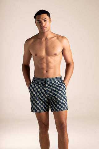 Îlot Colombia, Pantaloneta surf Azul, Verano, Playa, Ropa para hombre