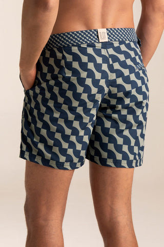 Îlot Colombia, Pantaloneta surf Azul, Verano, Playa, Ropa para hombre