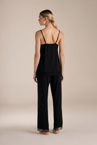 Touché Colombia, Pijama capri Negro, Pijamas, Ropa de descanso para mujer