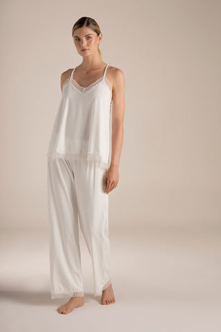 Touché Colombia, Pijama capri Blanco, Pijamas, Ropa de descanso para mujer